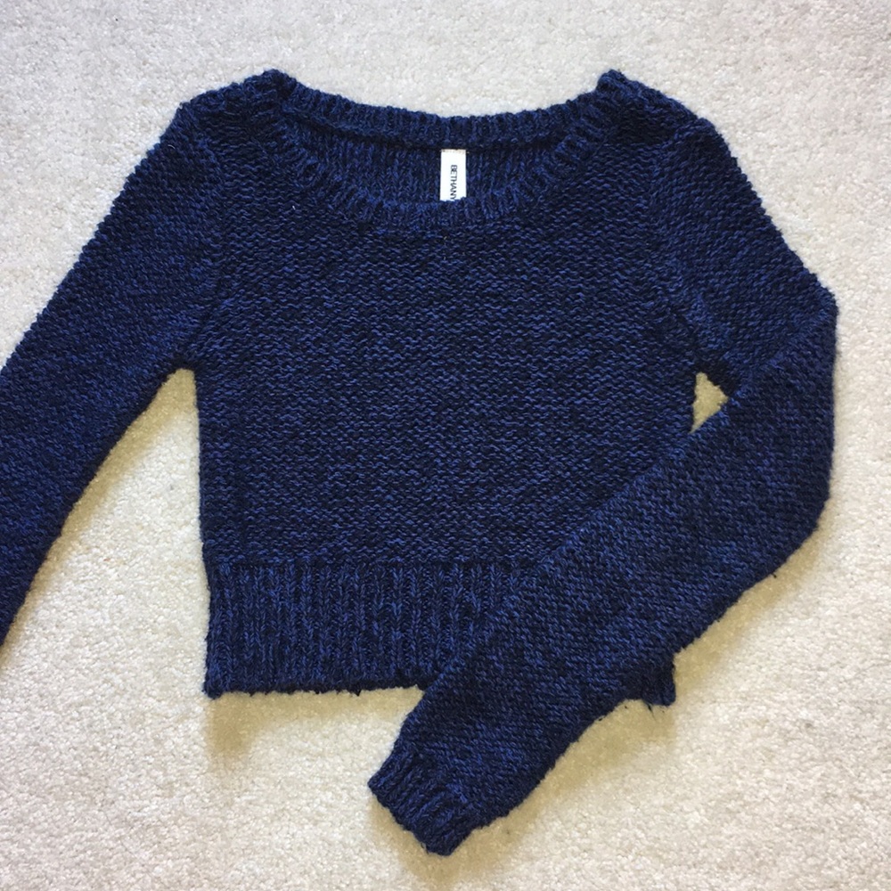 Navy Cropped Sweater (Bethany Mota Aeropostale)